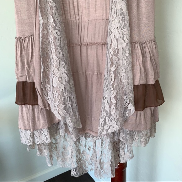 BKE Boutique Boho Laced Vest | M - Picture 2 of 5